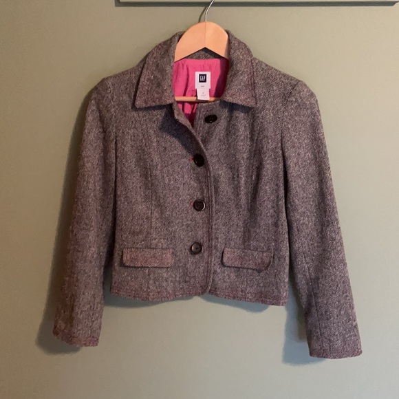 GAP black and white wool blend blazer, size 2 - Picture 7 of 13